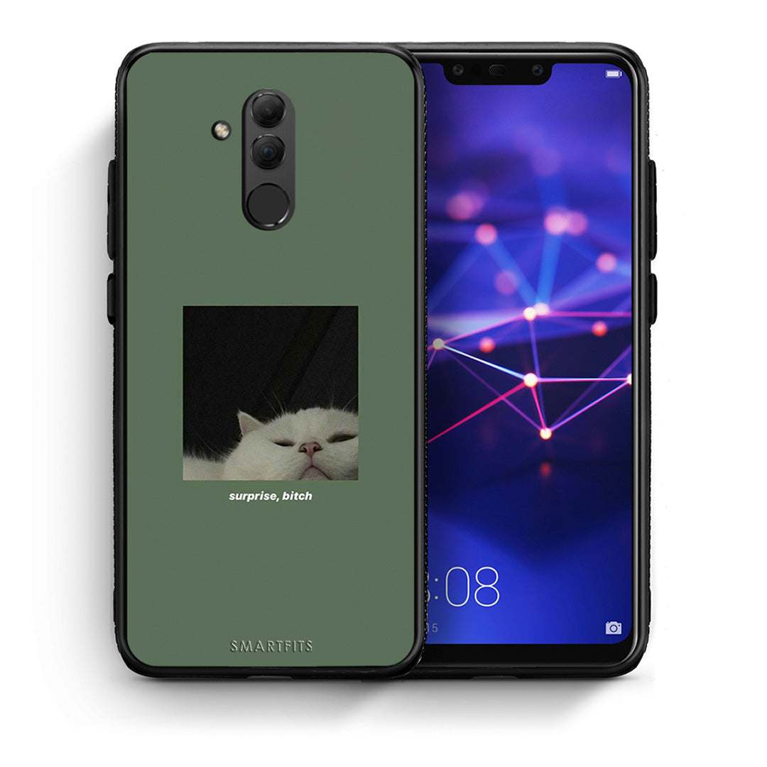 Θήκη Huawei Mate 20 Lite Bitch Surprise από τη Smartfits με σχέδιο στο πίσω μέρος και μαύρο περίβλημα | Huawei Mate 20 Lite Bitch Surprise case with colorful back and black bezels