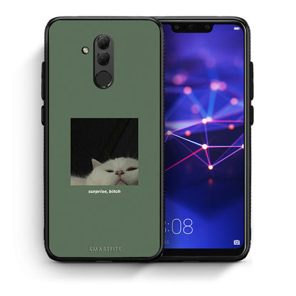 Θήκη Huawei Mate 20 Lite Bitch Surprise από τη Smartfits με σχέδιο στο πίσω μέρος και μαύρο περίβλημα | Huawei Mate 20 Lite Bitch Surprise case with colorful back and black bezels