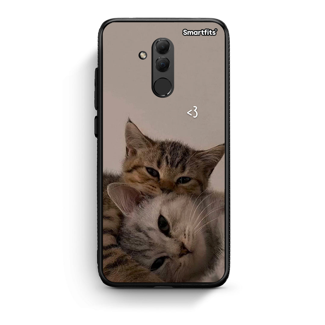 Huawei Mate 20 Lite Cats In Love Θήκη από τη Smartfits με σχέδιο στο πίσω μέρος και μαύρο περίβλημα | Smartphone case with colorful back and black bezels by Smartfits