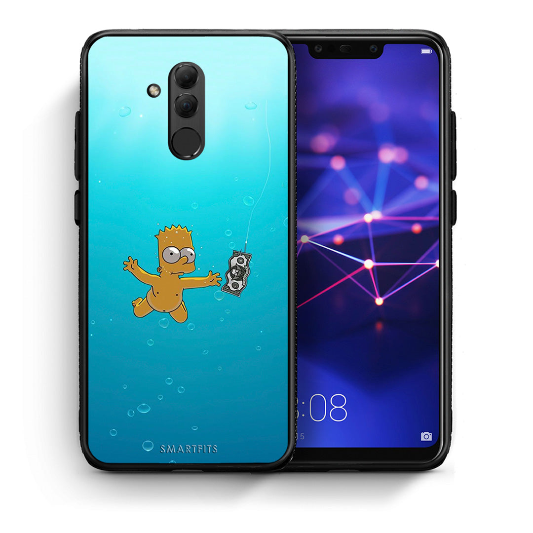 Θήκη Huawei Mate 20 Lite Chasing Money από τη Smartfits με σχέδιο στο πίσω μέρος και μαύρο περίβλημα | Huawei Mate 20 Lite Chasing Money case with colorful back and black bezels
