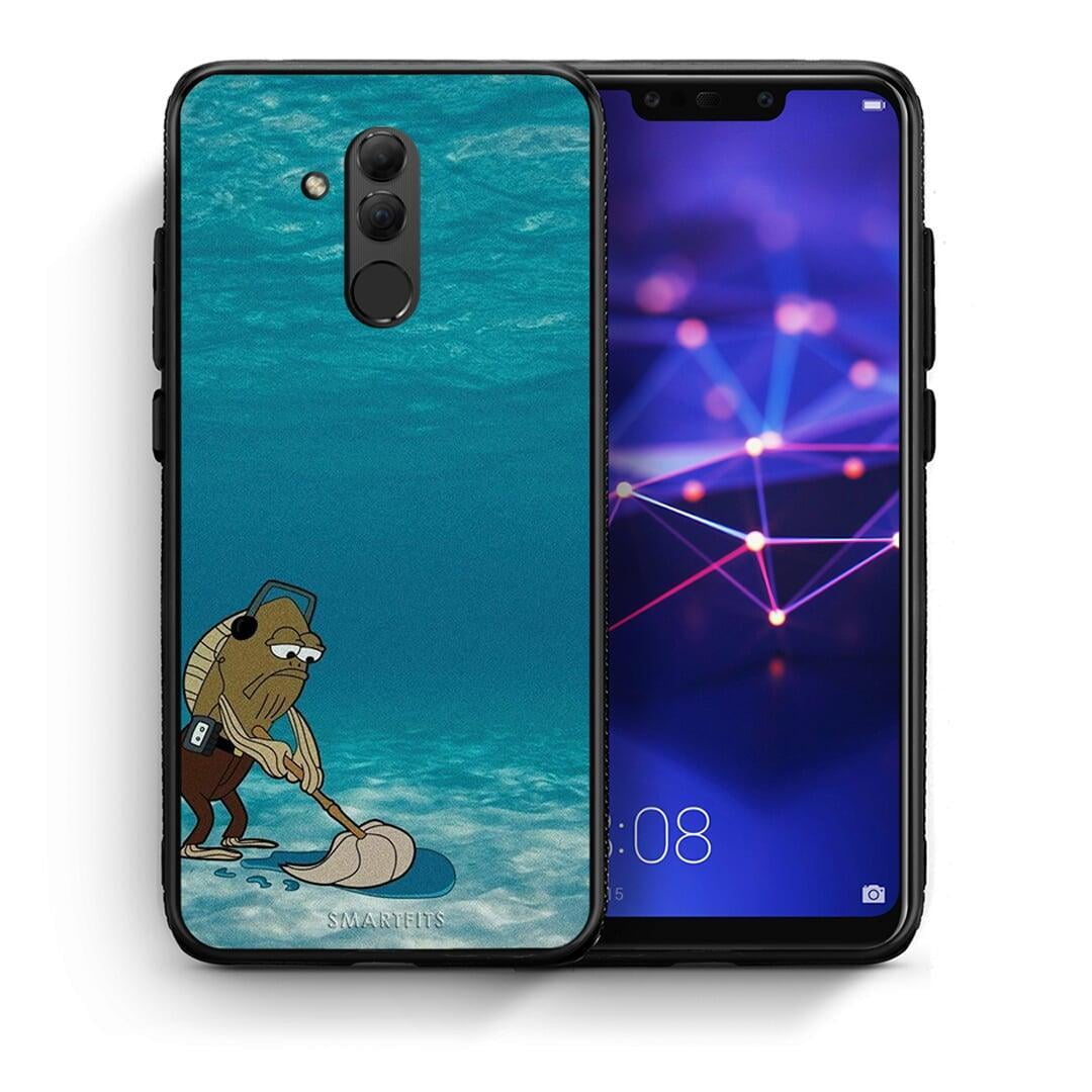 Θήκη Huawei Mate 20 Lite Clean The Ocean από τη Smartfits με σχέδιο στο πίσω μέρος και μαύρο περίβλημα | Huawei Mate 20 Lite Clean The Ocean case with colorful back and black bezels