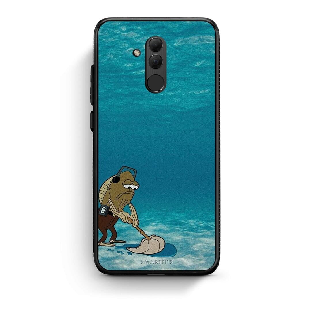 Huawei Mate 20 Lite Clean The Ocean Θήκη από τη Smartfits με σχέδιο στο πίσω μέρος και μαύρο περίβλημα | Smartphone case with colorful back and black bezels by Smartfits