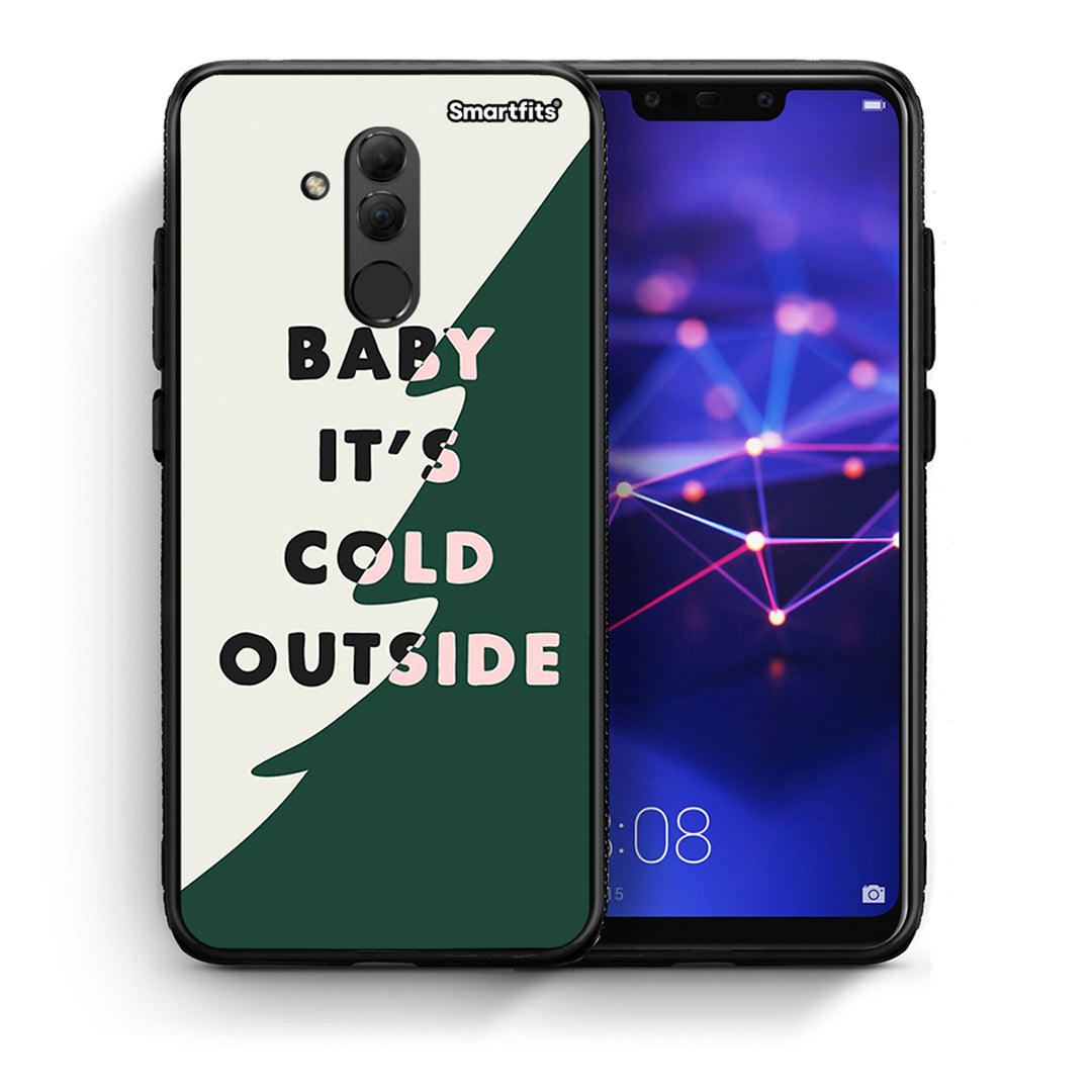 Θήκη Huawei Mate 20 Lite Cold Outside από τη Smartfits με σχέδιο στο πίσω μέρος και μαύρο περίβλημα | Huawei Mate 20 Lite Cold Outside case with colorful back and black bezels