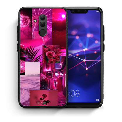 Θήκη Αγίου Βαλεντίνου Huawei Mate 20 Lite Collage Red Roses από τη Smartfits με σχέδιο στο πίσω μέρος και μαύρο περίβλημα | Huawei Mate 20 Lite Collage Red Roses case with colorful back and black bezels
