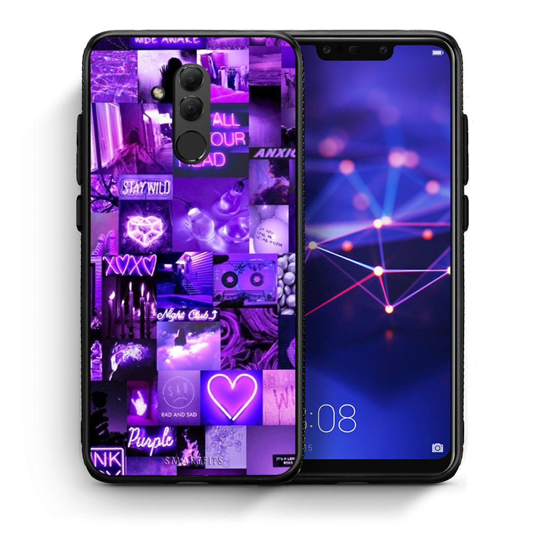 Θήκη Αγίου Βαλεντίνου Huawei Mate 20 Lite Collage Stay Wild από τη Smartfits με σχέδιο στο πίσω μέρος και μαύρο περίβλημα | Huawei Mate 20 Lite Collage Stay Wild case with colorful back and black bezels