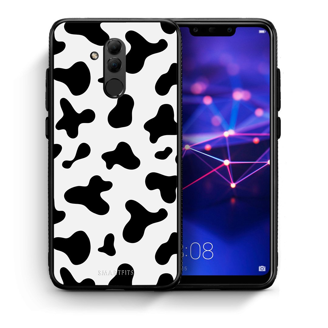 Θήκη Huawei Mate 20 Lite Cow Print από τη Smartfits με σχέδιο στο πίσω μέρος και μαύρο περίβλημα | Huawei Mate 20 Lite Cow Print case with colorful back and black bezels