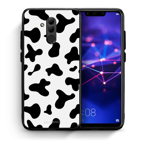 Θήκη Huawei Mate 20 Lite Cow Print από τη Smartfits με σχέδιο στο πίσω μέρος και μαύρο περίβλημα | Huawei Mate 20 Lite Cow Print case with colorful back and black bezels