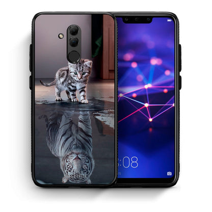 Θήκη Huawei Mate 20 Lite Tiger Cute από τη Smartfits με σχέδιο στο πίσω μέρος και μαύρο περίβλημα | Huawei Mate 20 Lite Tiger Cute case with colorful back and black bezels