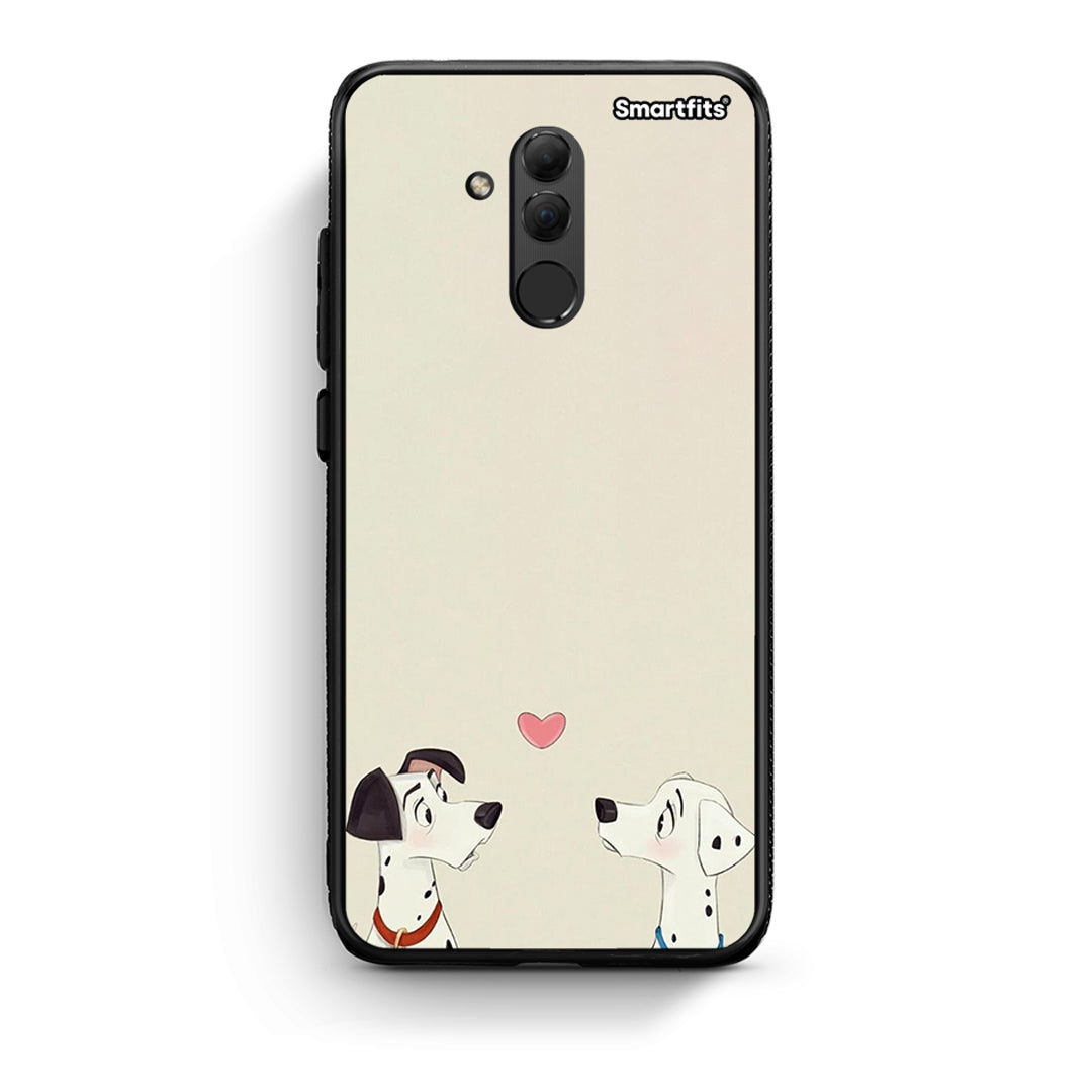 Huawei Mate 20 Lite Dalmatians Love θήκη από τη Smartfits με σχέδιο στο πίσω μέρος και μαύρο περίβλημα | Smartphone case with colorful back and black bezels by Smartfits