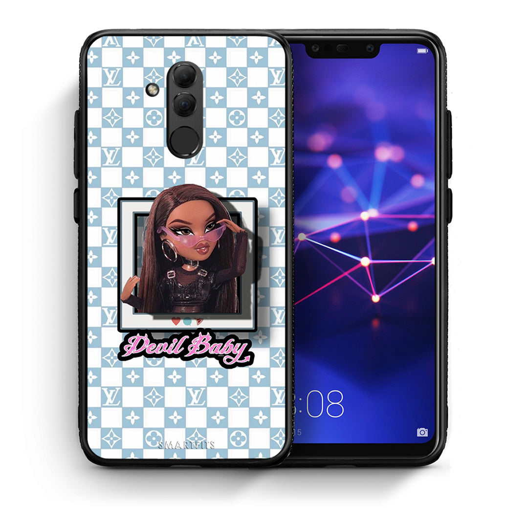 Θήκη Αγίου Βαλεντίνου Huawei Mate 20 Lite Devil Baby από τη Smartfits με σχέδιο στο πίσω μέρος και μαύρο περίβλημα | Huawei Mate 20 Lite Devil Baby case with colorful back and black bezels