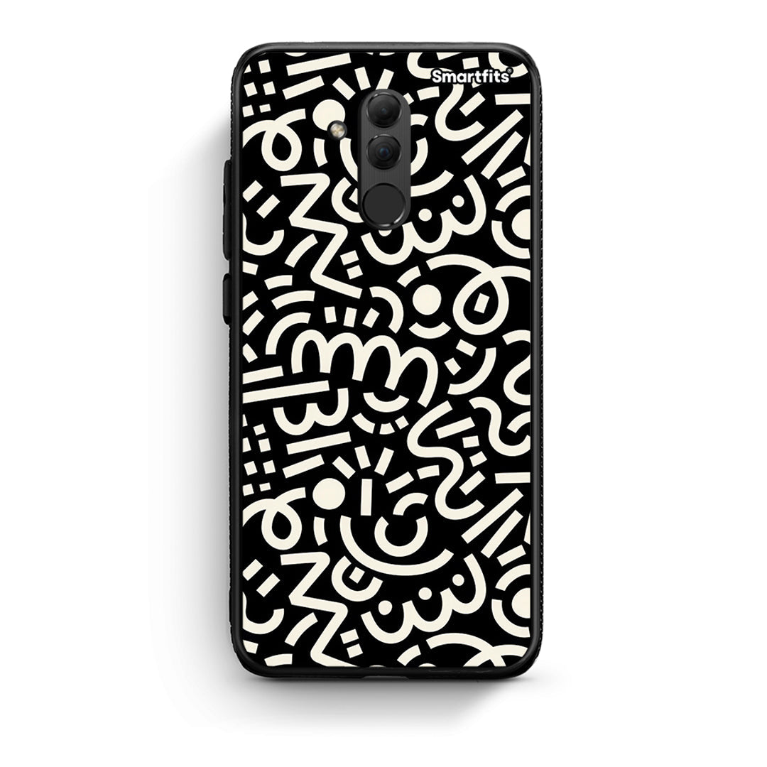 Huawei Mate 20 Lite Doodle Art Θήκη από τη Smartfits με σχέδιο στο πίσω μέρος και μαύρο περίβλημα | Smartphone case with colorful back and black bezels by Smartfits