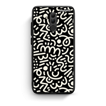 Huawei Mate 20 Lite Doodle Art Θήκη από τη Smartfits με σχέδιο στο πίσω μέρος και μαύρο περίβλημα | Smartphone case with colorful back and black bezels by Smartfits