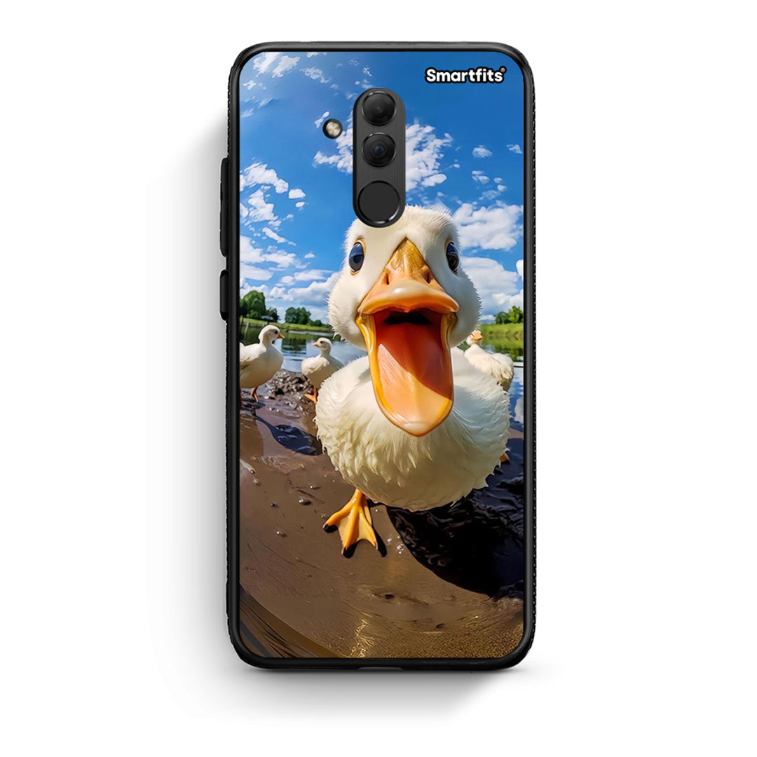 Huawei Mate 20 Lite Duck Face θήκη από τη Smartfits με σχέδιο στο πίσω μέρος και μαύρο περίβλημα | Smartphone case with colorful back and black bezels by Smartfits