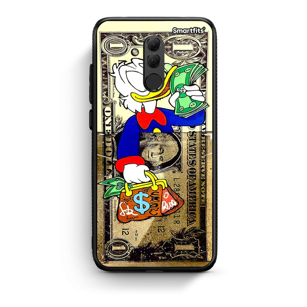 Huawei Mate 20 Lite Duck Money Θήκη από τη Smartfits με σχέδιο στο πίσω μέρος και μαύρο περίβλημα | Smartphone case with colorful back and black bezels by Smartfits
