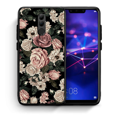 Θήκη Huawei Mate 20 Lite Wild Roses Flower από τη Smartfits με σχέδιο στο πίσω μέρος και μαύρο περίβλημα | Huawei Mate 20 Lite Wild Roses Flower case with colorful back and black bezels