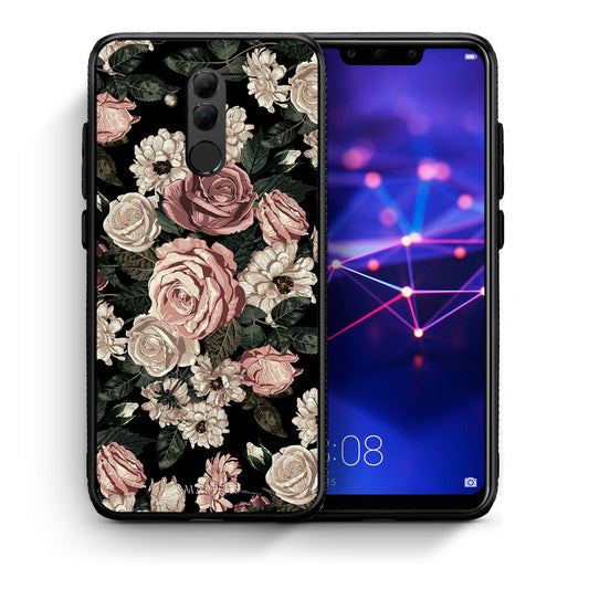 Θήκη Huawei Mate 20 Lite Wild Roses Flower από τη Smartfits με σχέδιο στο πίσω μέρος και μαύρο περίβλημα | Huawei Mate 20 Lite Wild Roses Flower case with colorful back and black bezels