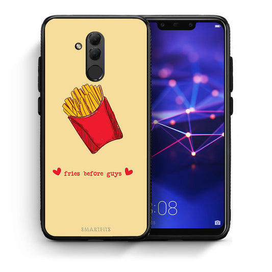 Θήκη Αγίου Βαλεντίνου Huawei Mate 20 Lite Fries Before Guys από τη Smartfits με σχέδιο στο πίσω μέρος και μαύρο περίβλημα | Huawei Mate 20 Lite Fries Before Guys case with colorful back and black bezels