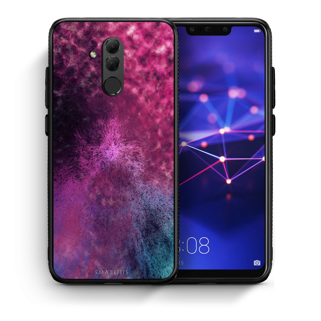 Θήκη Huawei Mate 20 Lite Aurora Galaxy από τη Smartfits με σχέδιο στο πίσω μέρος και μαύρο περίβλημα | Huawei Mate 20 Lite Aurora Galaxy case with colorful back and black bezels