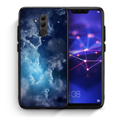 Θήκη Huawei Mate 20 Lite Blue Sky Galaxy από τη Smartfits με σχέδιο στο πίσω μέρος και μαύρο περίβλημα | Huawei Mate 20 Lite Blue Sky Galaxy case with colorful back and black bezels