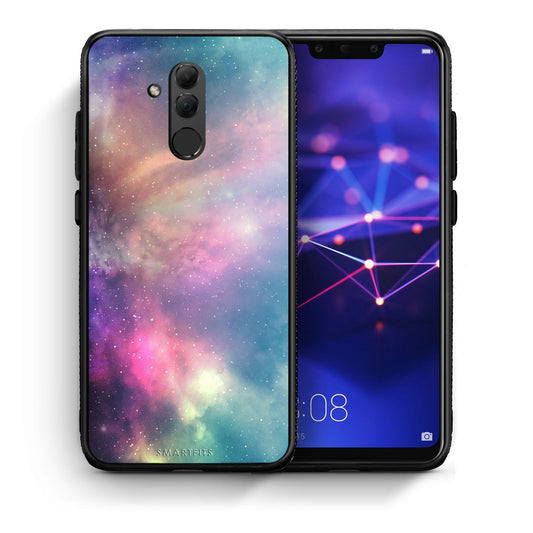 Θήκη Huawei Mate 20 Lite Rainbow Galaxy από τη Smartfits με σχέδιο στο πίσω μέρος και μαύρο περίβλημα | Huawei Mate 20 Lite Rainbow Galaxy case with colorful back and black bezels