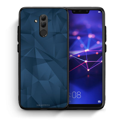 Θήκη Huawei Mate 20 Lite Blue Abstract Geometric από τη Smartfits με σχέδιο στο πίσω μέρος και μαύρο περίβλημα | Huawei Mate 20 Lite Blue Abstract Geometric case with colorful back and black bezels