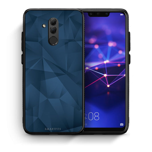 Θήκη Huawei Mate 20 Lite Blue Abstract Geometric από τη Smartfits με σχέδιο στο πίσω μέρος και μαύρο περίβλημα | Huawei Mate 20 Lite Blue Abstract Geometric case with colorful back and black bezels
