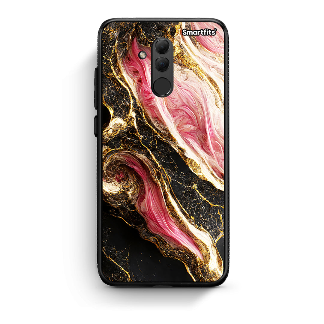 Huawei Mate 20 Lite Glamorous Pink Marble θήκη από τη Smartfits με σχέδιο στο πίσω μέρος και μαύρο περίβλημα | Smartphone case with colorful back and black bezels by Smartfits
