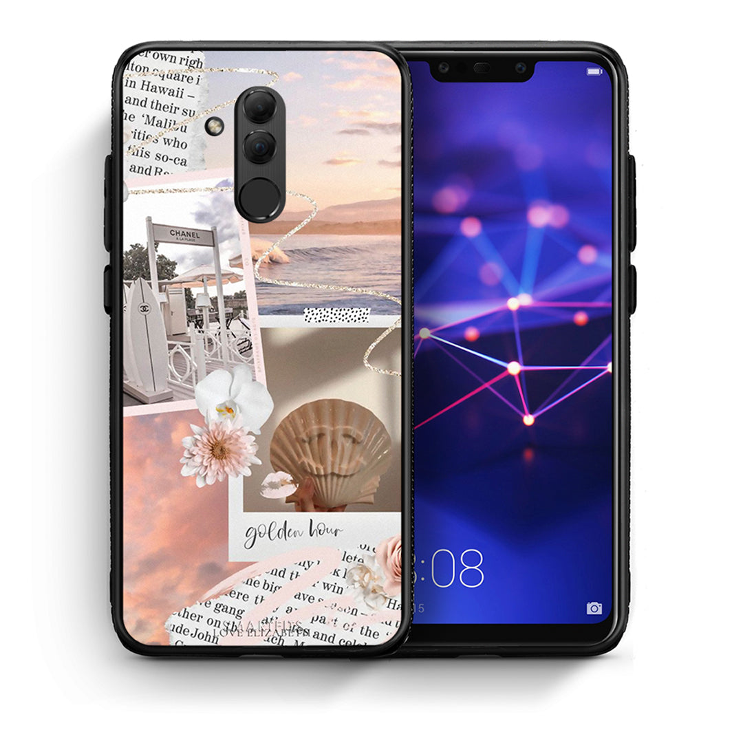 Θήκη Αγίου Βαλεντίνου Huawei Mate 20 Lite Golden Hour από τη Smartfits με σχέδιο στο πίσω μέρος και μαύρο περίβλημα | Huawei Mate 20 Lite Golden Hour case with colorful back and black bezels