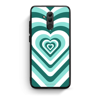 Huawei Mate 20 Lite Green Hearts θήκη από τη Smartfits με σχέδιο στο πίσω μέρος και μαύρο περίβλημα | Smartphone case with colorful back and black bezels by Smartfits