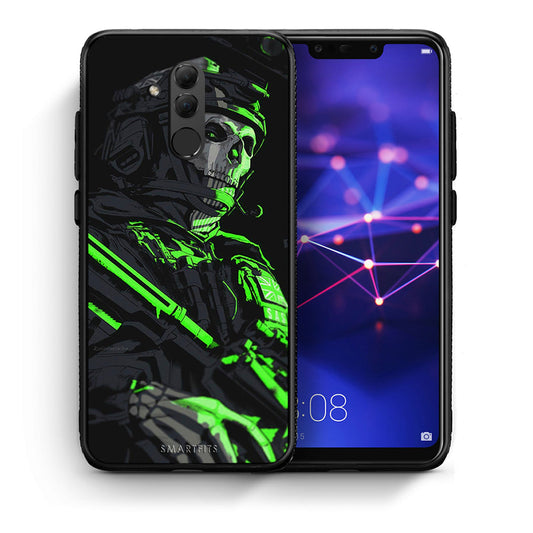 Θήκη Αγίου Βαλεντίνου Huawei Mate 20 Lite Green Soldier από τη Smartfits με σχέδιο στο πίσω μέρος και μαύρο περίβλημα | Huawei Mate 20 Lite Green Soldier case with colorful back and black bezels