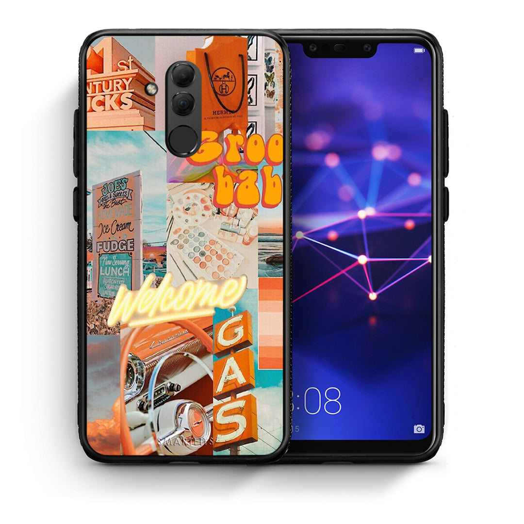 Θήκη Αγίου Βαλεντίνου Huawei Mate 20 Lite Groovy Babe από τη Smartfits με σχέδιο στο πίσω μέρος και μαύρο περίβλημα | Huawei Mate 20 Lite Groovy Babe case with colorful back and black bezels