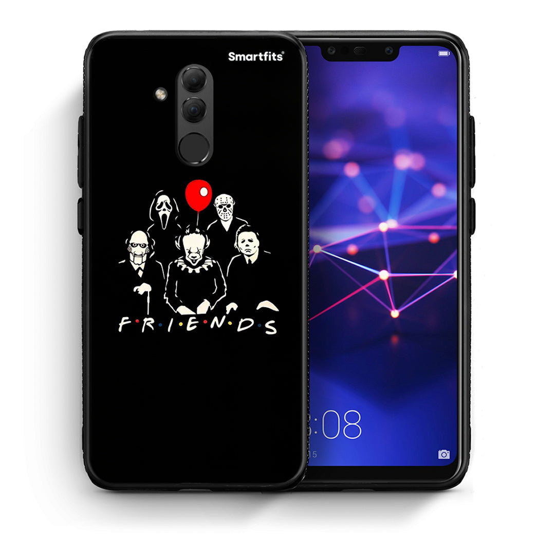 Θήκη Huawei Mate 20 Lite Halloween Friends από τη Smartfits με σχέδιο στο πίσω μέρος και μαύρο περίβλημα | Huawei Mate 20 Lite Halloween Friends case with colorful back and black bezels