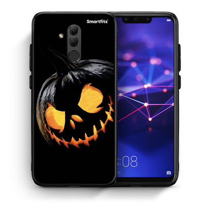 Θήκη Huawei Mate 20 Lite Halloween Scary Pumpkin από τη Smartfits με σχέδιο στο πίσω μέρος και μαύρο περίβλημα | Huawei Mate 20 Lite Halloween Scary Pumpkin case with colorful back and black bezels