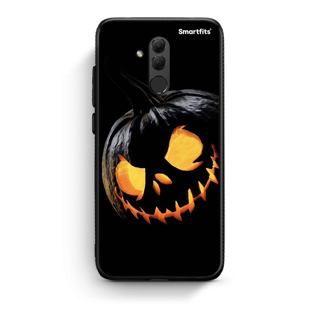Huawei Mate 20 Lite Halloween Scary Pumpkin Θήκη από τη Smartfits με σχέδιο στο πίσω μέρος και μαύρο περίβλημα | Smartphone case with colorful back and black bezels by Smartfits