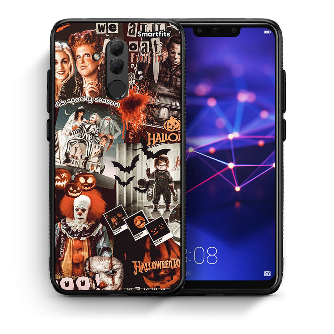 Θήκη Huawei Mate 20 Lite Halloween Spooky Season από τη Smartfits με σχέδιο στο πίσω μέρος και μαύρο περίβλημα | Huawei Mate 20 Lite Halloween Spooky Season case with colorful back and black bezels