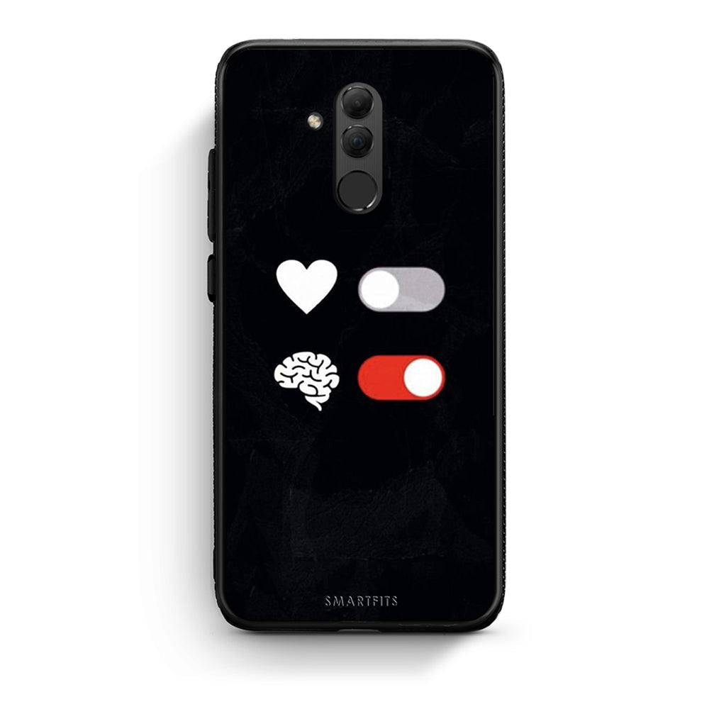 Huawei Mate 20 Lite Heart Vs Brain Θήκη Αγίου Βαλεντίνου από τη Smartfits με σχέδιο στο πίσω μέρος και μαύρο περίβλημα | Smartphone case with colorful back and black bezels by Smartfits