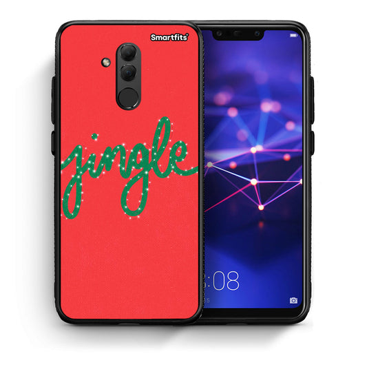 Θήκη Huawei Mate 20 Lite Jingle Xmas από τη Smartfits με σχέδιο στο πίσω μέρος και μαύρο περίβλημα | Huawei Mate 20 Lite Jingle Xmas case with colorful back and black bezels