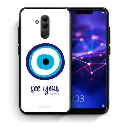 Θήκη Huawei Mate 20 Lite Karma Says από τη Smartfits με σχέδιο στο πίσω μέρος και μαύρο περίβλημα | Huawei Mate 20 Lite Karma Says case with colorful back and black bezels