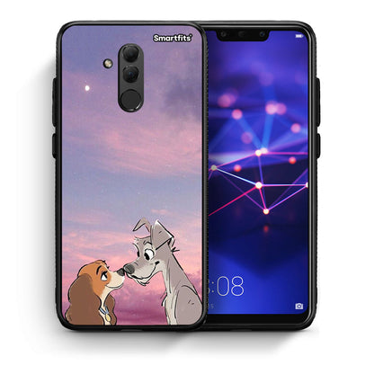 Θήκη Huawei Mate 20 Lite Lady And Tramp από τη Smartfits με σχέδιο στο πίσω μέρος και μαύρο περίβλημα | Huawei Mate 20 Lite Lady And Tramp case with colorful back and black bezels