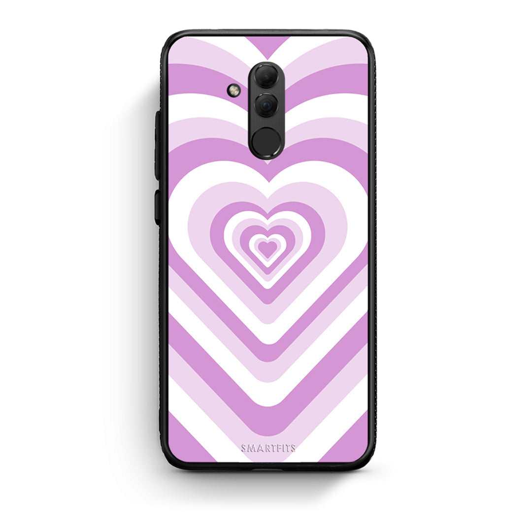 Huawei Mate 20 Lite Lilac Hearts θήκη από τη Smartfits με σχέδιο στο πίσω μέρος και μαύρο περίβλημα | Smartphone case with colorful back and black bezels by Smartfits