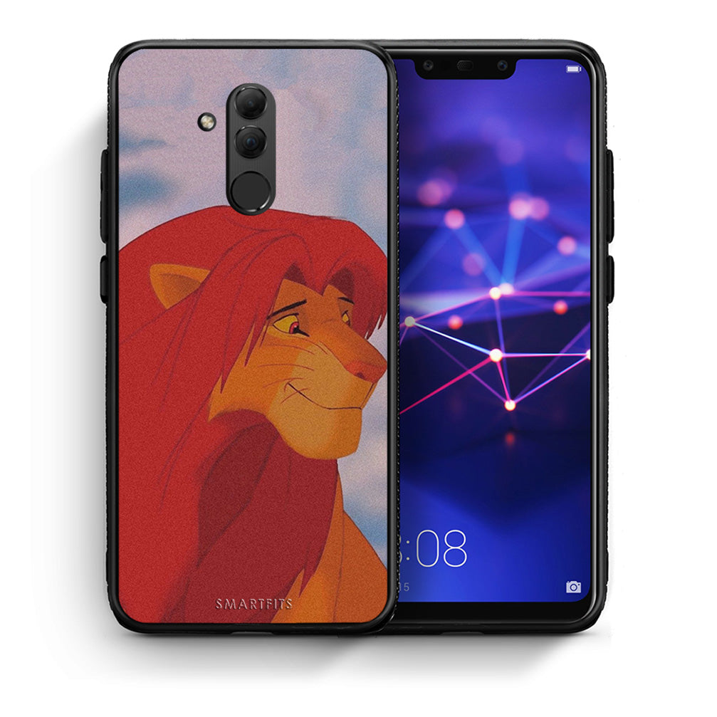 Θήκη Αγίου Βαλεντίνου Huawei Mate 20 Lite Lion Love 1 από τη Smartfits με σχέδιο στο πίσω μέρος και μαύρο περίβλημα | Huawei Mate 20 Lite Lion Love 1 case with colorful back and black bezels