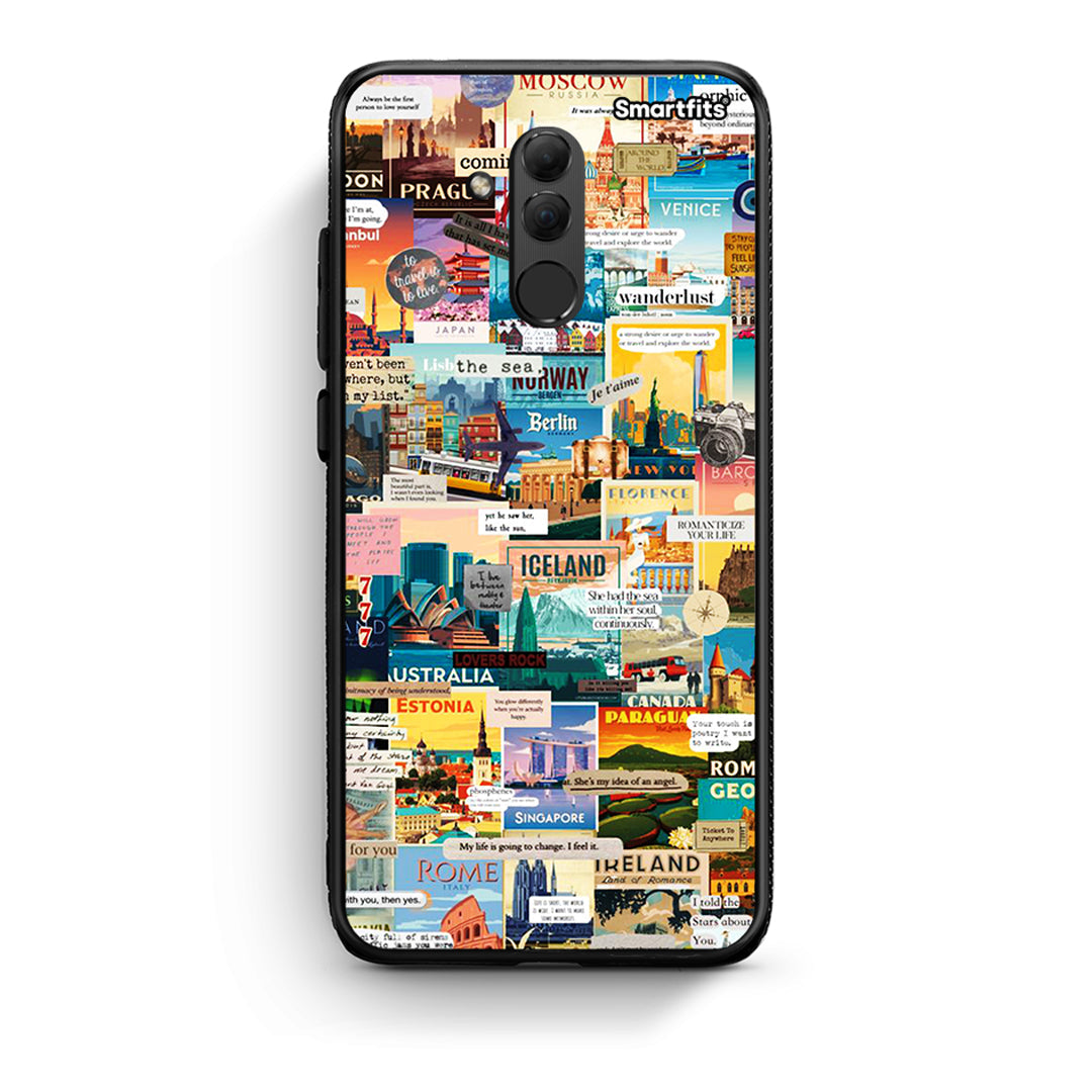 Huawei Mate 20 Lite Live To Travel θήκη από τη Smartfits με σχέδιο στο πίσω μέρος και μαύρο περίβλημα | Smartphone case with colorful back and black bezels by Smartfits