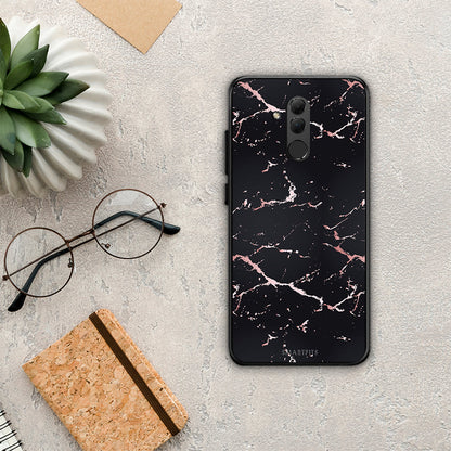Marble Black Rosegold - Huawei Mate 20 Lite θήκη