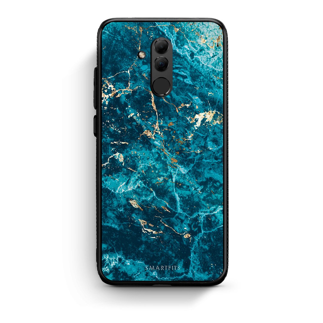 Huawei Mate 20 Lite Marble Blue θήκη από τη Smartfits με σχέδιο στο πίσω μέρος και μαύρο περίβλημα | Smartphone case with colorful back and black bezels by Smartfits