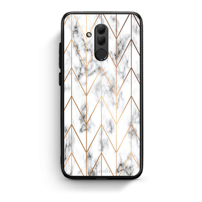 44 - Huawei Mate 20 Lite  Gold Geometric Marble case, cover, bumper
