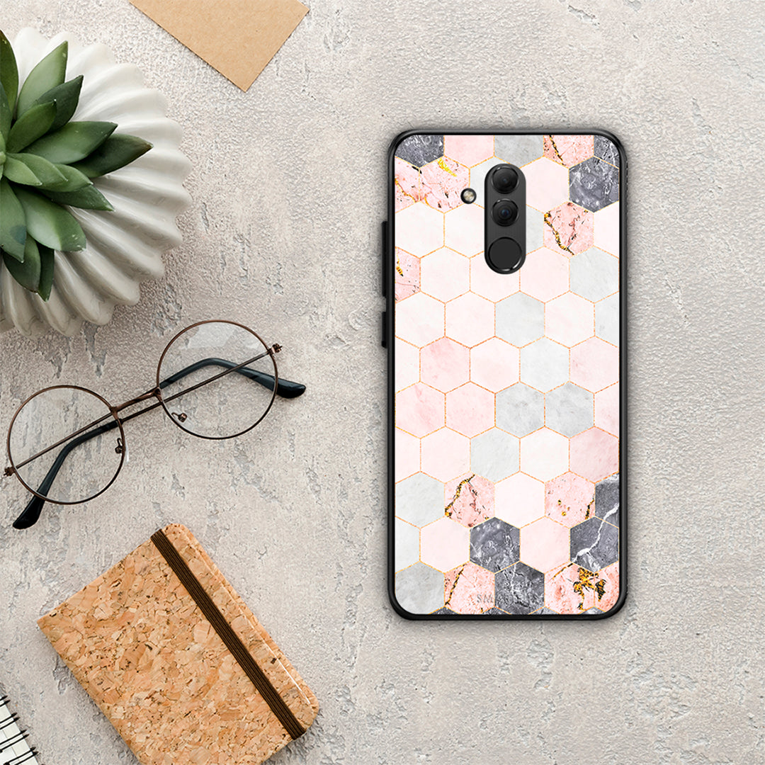 Marble Hexagon Pink - Huawei Mate 20 Lite θήκη