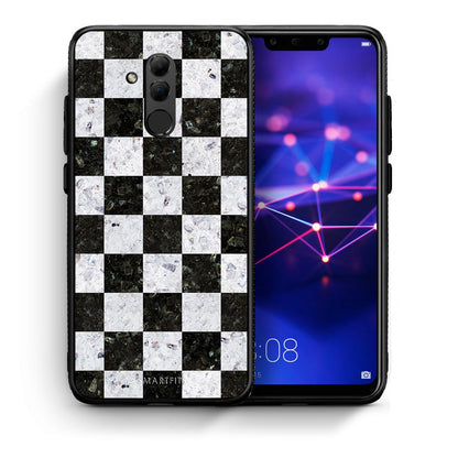 Θήκη Huawei Mate 20 Lite Square Geometric Marble από τη Smartfits με σχέδιο στο πίσω μέρος και μαύρο περίβλημα | Huawei Mate 20 Lite Square Geometric Marble case with colorful back and black bezels