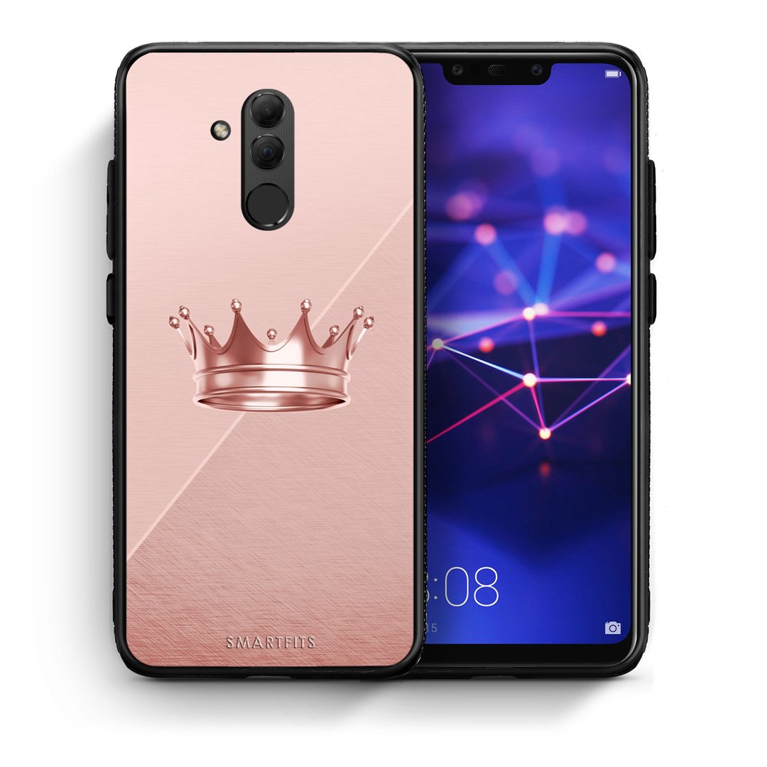 Θήκη Huawei Mate 20 Lite Crown Minimal από τη Smartfits με σχέδιο στο πίσω μέρος και μαύρο περίβλημα | Huawei Mate 20 Lite Crown Minimal case with colorful back and black bezels