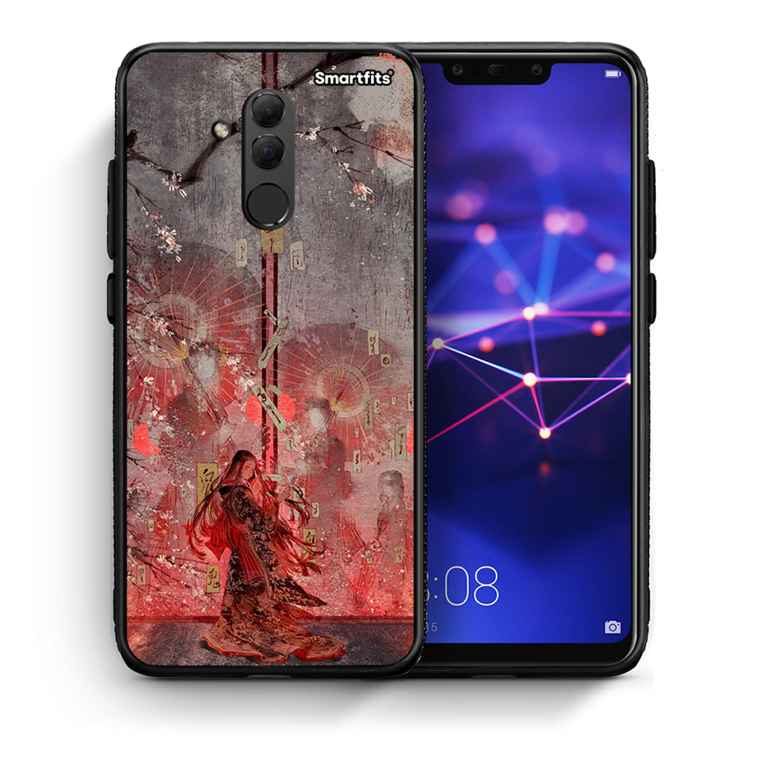 Θήκη Huawei Mate 20 Lite Nezuko Kamado από τη Smartfits με σχέδιο στο πίσω μέρος και μαύρο περίβλημα | Huawei Mate 20 Lite Nezuko Kamado case with colorful back and black bezels