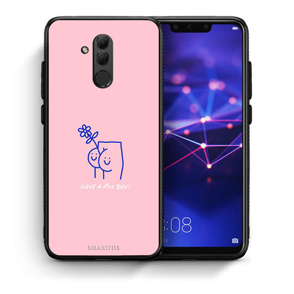 Θήκη Huawei Mate 20 Lite Nice Day από τη Smartfits με σχέδιο στο πίσω μέρος και μαύρο περίβλημα | Huawei Mate 20 Lite Nice Day case with colorful back and black bezels